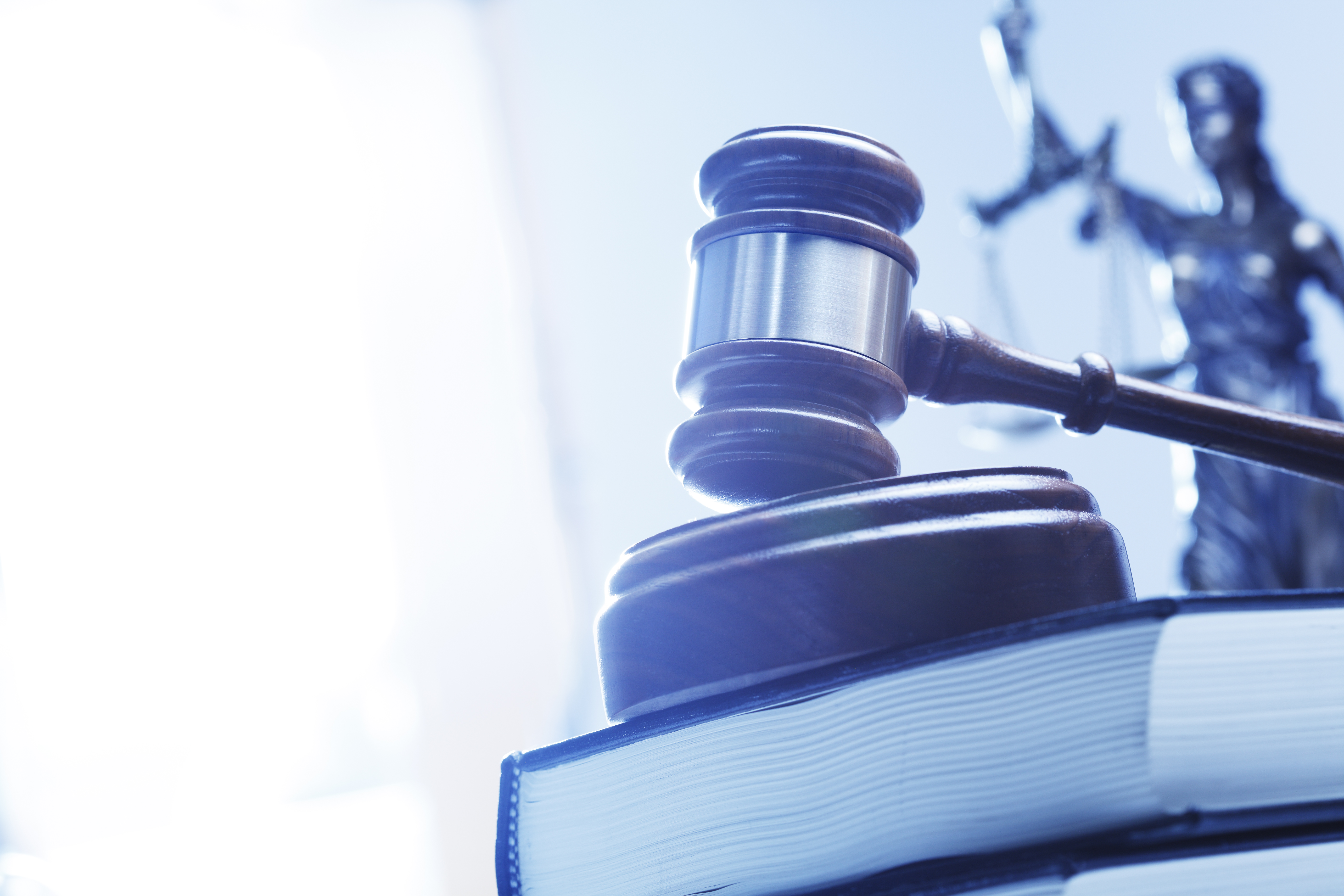 gavel on top of legal books